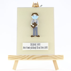 Carte de remerciement faite main pour médecin, mentor, diplômé d'une faculté de médecine, collègue, retraité, ami, cadeau de félicitations et plus