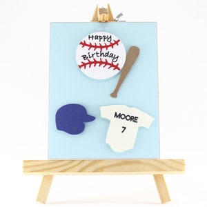 Cartão de aniversário personalizado para jogador de beisebol, cartão de beisebol, cartão de softball, cartão de beisebol personalizado, cartão de aniversário personalizado