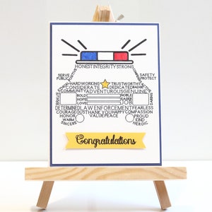 Carte personnalisée police faite main pour retraite, promotion, remerciement, mentor, remise des diplômes, collègue, ami et plus