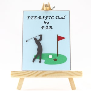 Carte de golf faite main, carte sur le thème du golf, carte de golf pour papa, carte pour joueur de golf et fan