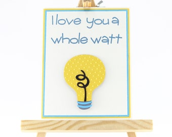 Handmade Funny I Love You Card, Valentine's Day Card, Love Card, Just Because Card