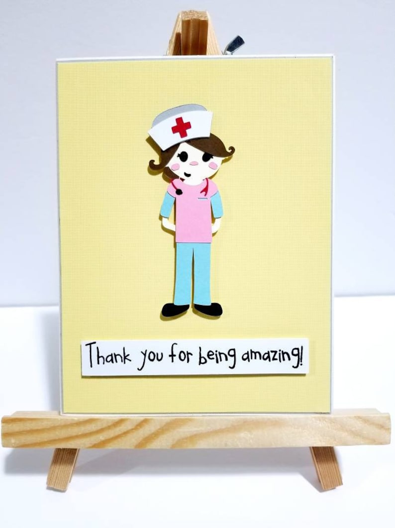 Handmade Thank you card for Nurse Midwife Mentor Nursing