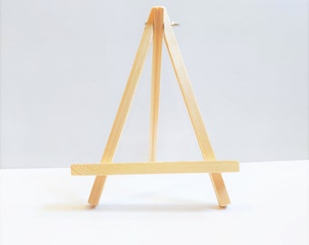 Wood Easel, Greeting Card Display, Table Top Art Holder, Art Display, Modern Wedding Table Number Display, Rustic Party Centerpiece