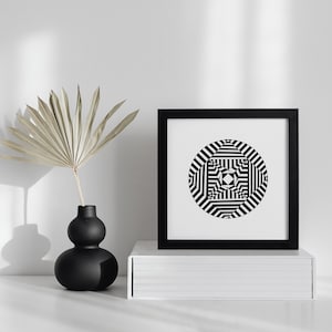 Sphere Wisdom - Wall Art, Abstract Print, Eco friendly, Minimalist Art Print, Black, White, Shapes Art, Modern Art, Art Print,Home Decor