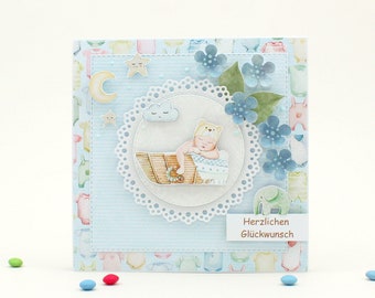 Carte 3d Scrapbooking Naissance Etsy Carte 3d Scrapbooking Naissance Etsy