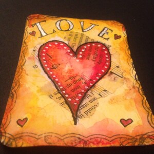 Original-Gemälde - ATC ACEO Kunstkarte Künstler-Trading Card - Liebe - auf Bestellung gefertigt
