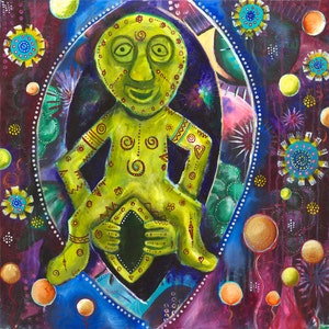 Sheela-Na-Gig -Goddess Art - Yoni Art - Original Fine Art Print