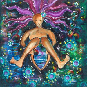 Yoni Art - Sheela-na-gig - Greeting Card Print