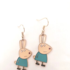 Peppa Pig inspired Earrings, Peppa Pig and Her Friends Earrings, Suzy Sheep image 5