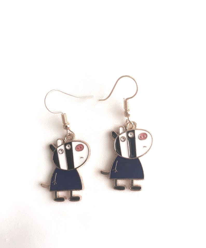 Peppa Pig inspired Earrings, Peppa Pig and Her Friends Earrings, Suzy Sheep image 8