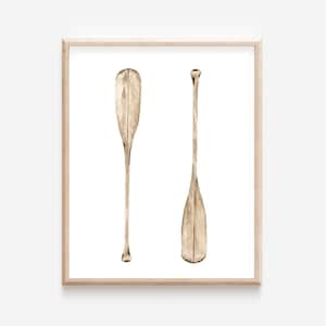 Boat Oars Watercolor Print, Boat Oars Art, Boat Paddle Art, Paddle Art, Boat Oar Artwork, Boat Paddle Decor