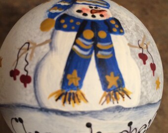 Personalized Childrens Snowman Ornament