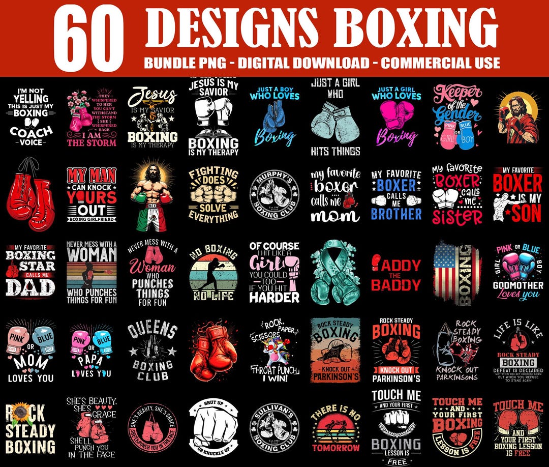 60 Designs Boxing Bundle Png, Boxing Glove Png, Boxing Art Designs ...