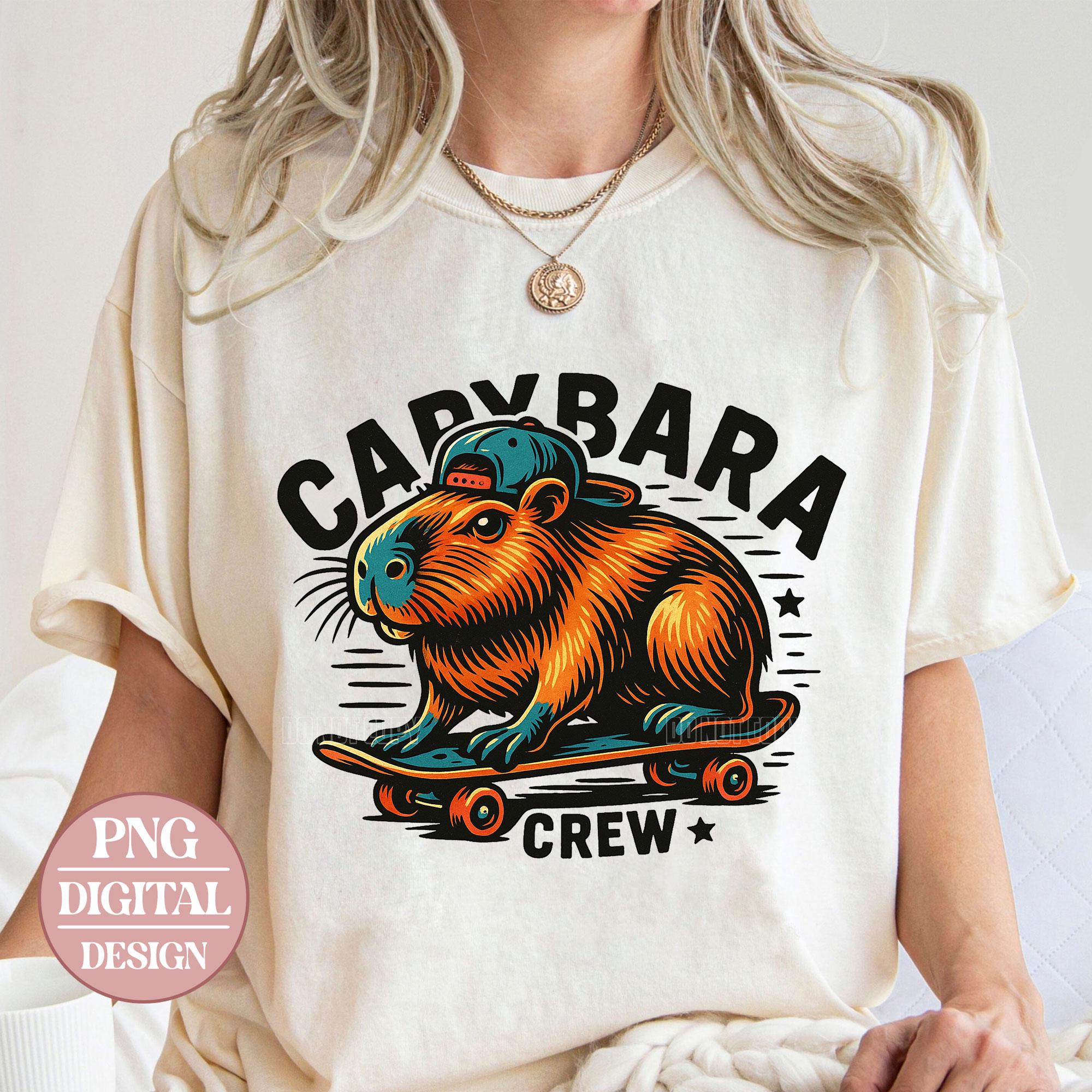 Capybara Crew Sublimation PNG, Capybara Windsurfing Clipart, Cool ...
