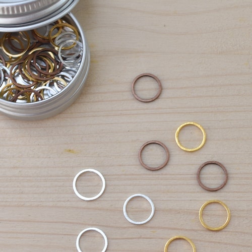 45 Small Stitch Marker Set Stitch Markers in Tin Knitting Etsy