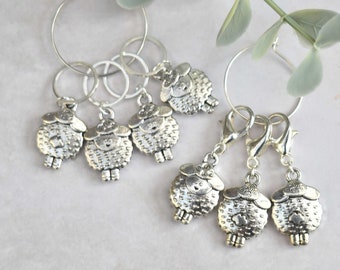 Sheep knitting stitch markers, solid stitch markers, knitting accessories, knitting notions, crochet marker, knitter gift, uk seller