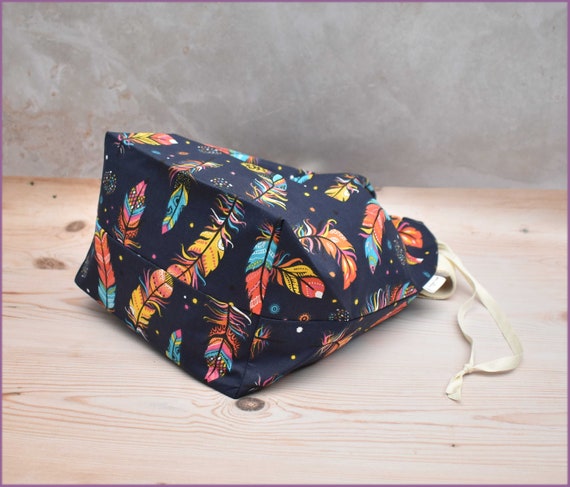 Large Drawstring Knitting Bag Drawstring Project Bag Project Bag