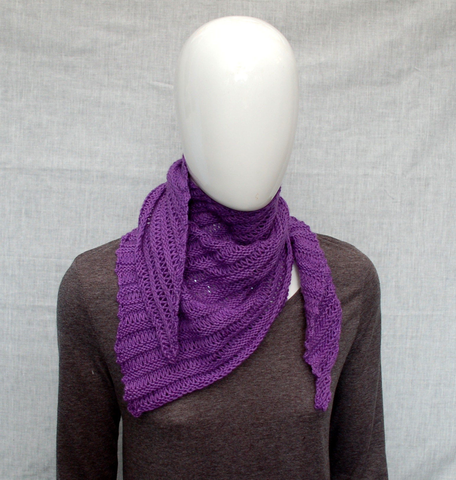 Shawl Knitting Pattern Double Knit Dk Knit Shawl Easy Etsy UK