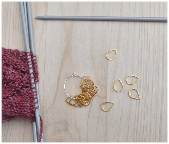 Hexagonal Solid Ring Stitch Markers for Knitting