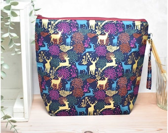 Party Llama Project Bag for Knitters, Crochet, Cross Stitch, Craft