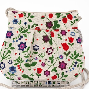 Petit sac à main à bandoulière en lin, mini sac pour femme, sac à bandoulière en lin