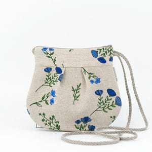 Kleine Leinen Geldbörse für Damen, Mini Tasche, kleine Sommertasche
