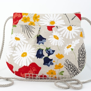 Umhängetasche, Sommer Wiese Blumen Tasche, leichte Schultertasche