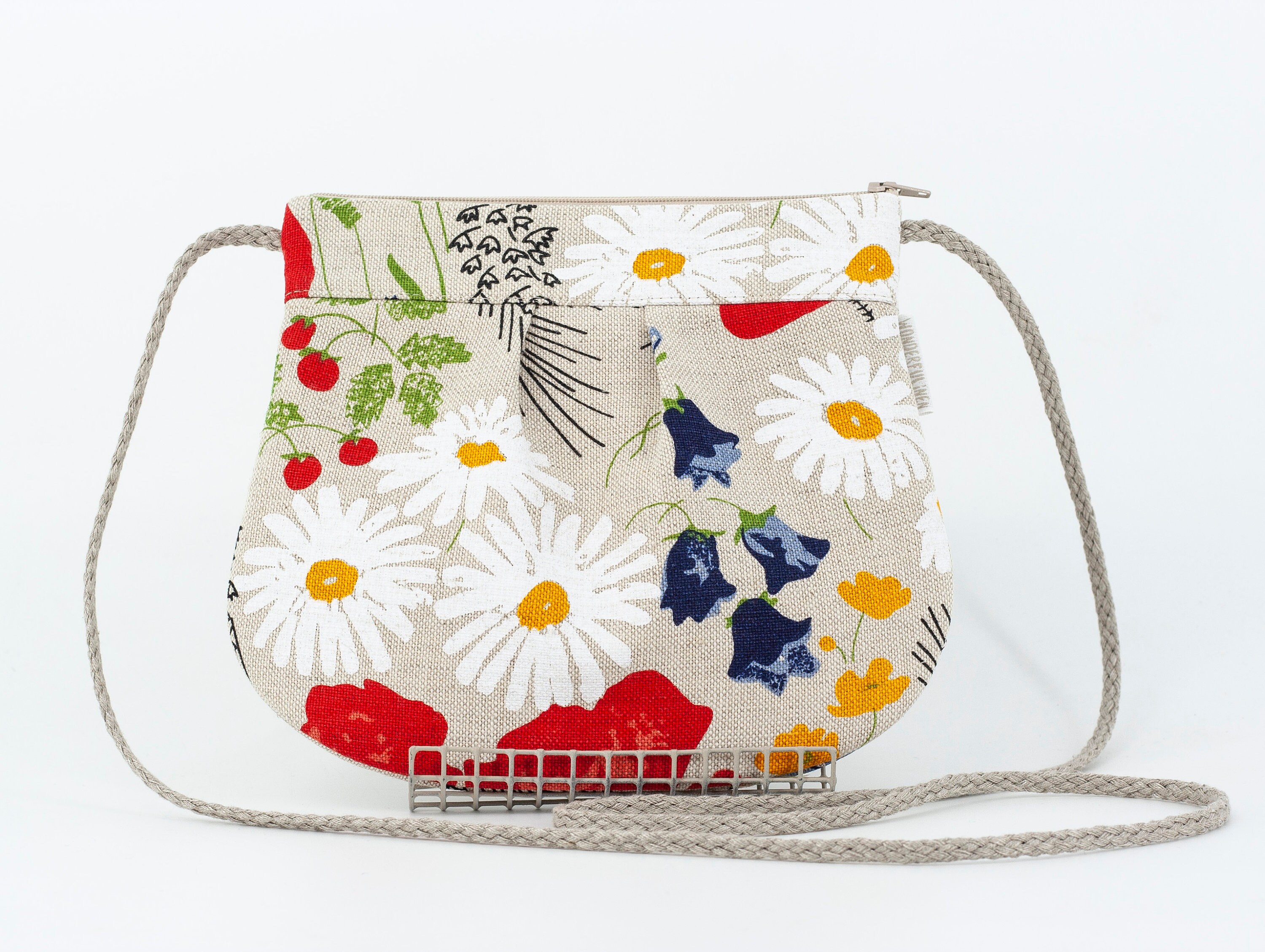 Linen Summer Bag, Crossbody Bag For Woman, Linen Purse For Lady