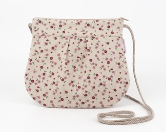 Linen Crossbody Bag, Light Linen Bag For Woman, Linen Shoulder Bag