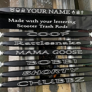 harley custom engraved shift linkage gloss black, FLH, CNC cut, Billet Aluminum ,With Your Lettering,