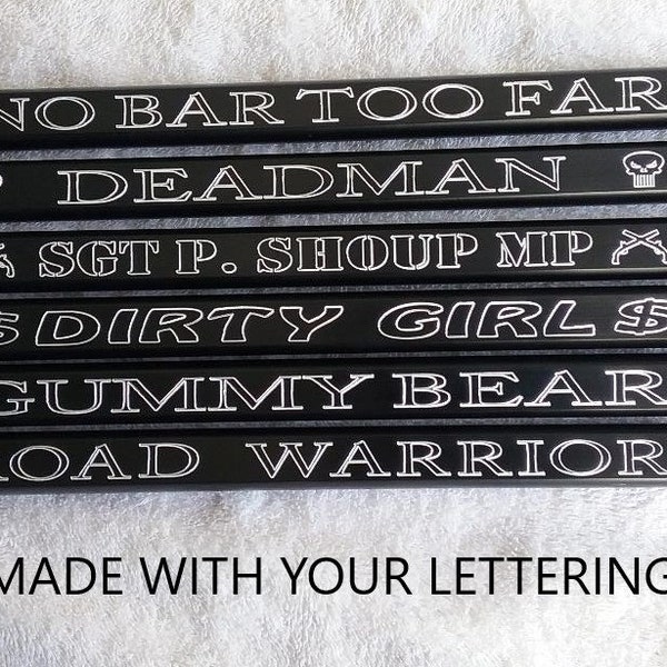 harley custom engraved shift linkage gloss black, FLH, CNC cut, Billet Aluminum ,With Your Lettering,
