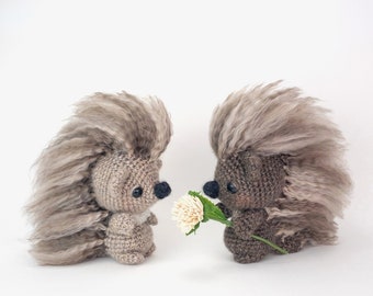 PATTERN: Pepper and Poe the Porcupines Pals - Crochet porcupine pattern - amigurumi porcupine - PDF crochet pattern