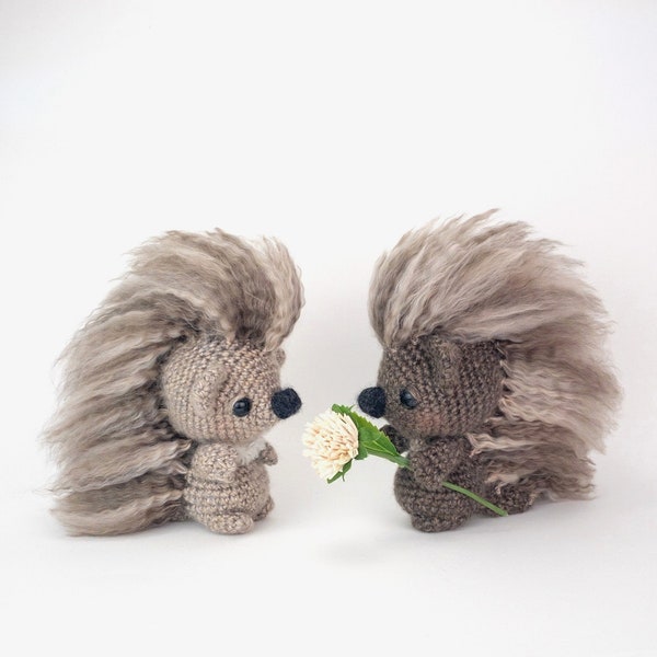 PATTERN: Pepper and Poe the Porcupines Pals - Crochet porcupine pattern - amigurumi porcupine - PDF crochet pattern
