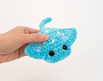 PATTERN: No-Sew Plush Rory the Ray pattern - amigurumi chunky stingray pattern - easy stingray pattern - PDF crochet pattern