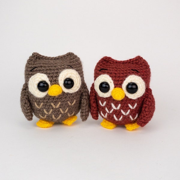 PATTERN: Ollie and Opal the Owls - crochet owl pattern - amigurumi owl pattern - crocheted owl pattern - PDF crochet pattern