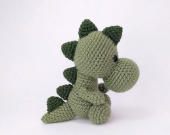 PATTERN: Spike the Stegosaurus - Crochet dinosaur pattern - amigurumi stegosaurus pattern - crocheted dino pattern - PDF crochet pattern