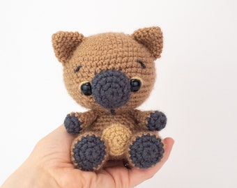 PATTERN: Watson the Wombat Crochet Pattern - amigurumi wombat pattern - crocheted wombat - PDF crochet pattern - English only