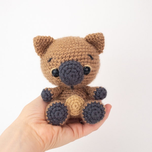 PATTERN: Watson the Wombat Crochet Pattern - amigurumi wombat pattern - crocheted wombat - PDF crochet pattern - English only