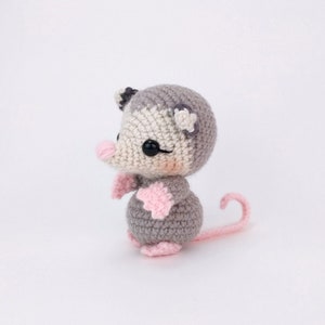 PATTERN: Posie the Possum crochet opossum pattern amigurumi opossum pattern crocheted possum PDF crochet pattern English Only image 1