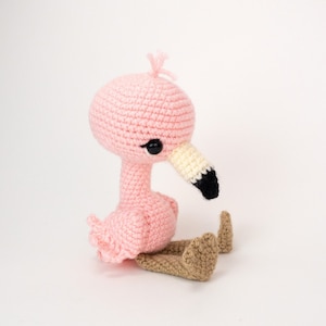 PATTERN: Flossie the Flamingo - Crochet flamingo pattern - amigurumi flamingo pattern - PDF crochet pattern - English only