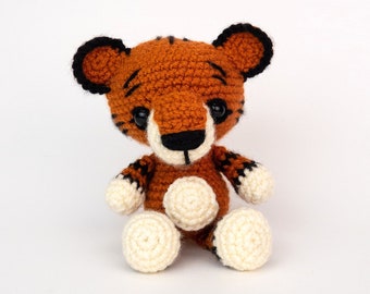 PATTERN: Toby the Tiger - Crochet tiger pattern - amigurumi tiger pattern - crocheted tiger pattern - tiger toy - PDF crochet pattern