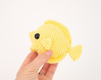 MUSTER: Yolly the Yellow Tang Anleitung - Amigurumi Fisch Anleitung - Gehäkelte gelbe Tang Anleitung - PDF Häkelanleitung
