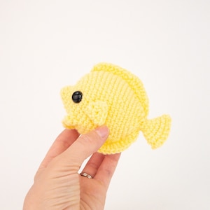 PATTERN: Yolly the Yellow Tang pattern - amigurumi fish pattern - crocheted yellow tang pattern - PDF crochet pattern