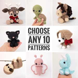 PATTERN PACK - choose any 10 patterns - customizable bulk pattern pack - PDF patterns only