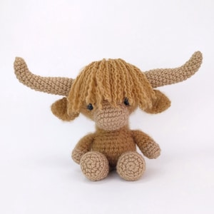 PATROON: Hamish de hooglandkoe - gehaakte hooglandkoe - amigurumi patroon hooglandkoe - langharige hooglandkoe - pdf-haakpatroon