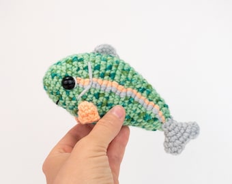 PATTERN: Ripple the Rainbow Trout pattern - amigurumi rainbow trout pattern - crochet trout pattern - PDF crochet pattern