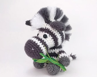 PATTERN: Zane the Zebra - Crochet zebra pattern - amigurumi zebra - crocheted zebra pattern - PDF crochet pattern