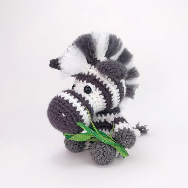 PATTERN: Zane the Zebra - Crochet zebra pattern - amigurumi zebra - crocheted zebra pattern - PDF crochet pattern