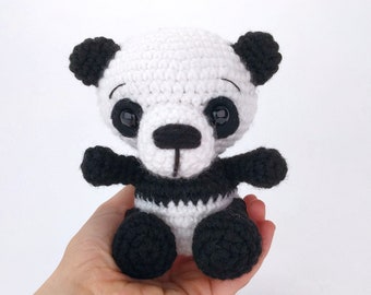 PATTERN: Po-Fu the Panda - Crochet Panda Bear Pattern - amigurumi panda - crochet amigurumi pattern for panda  - PDF crochet pattern