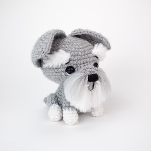 PATTERN: Smokey the Schnauzer Crochet schnauzer pattern amigurumi schnauzer pattern crocheted schnauzer puppy PDF crochet pattern image 1